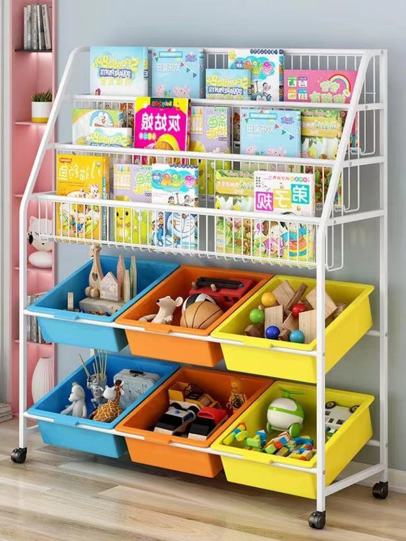 Children's Bookshelf Toy Storage